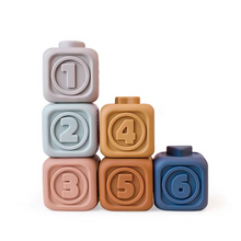 Load image into Gallery viewer, Baby Montessori Silicone Building Blocks and Koala Teething Stacking Toy Set
