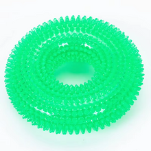 Load image into Gallery viewer, Durable Interactive Squeaky Dog Training Ring - TPR Rubber Teeth Cleaner
