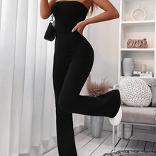 Load image into Gallery viewer, Women's Summer Drawstring Waist Slim Fit Micro-Flare Jumpsuit Pants
