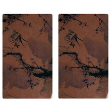 Load image into Gallery viewer, Elegant Plum and Bamboo Linen Table Mat Set for Tea and Dining
