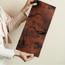 Load image into Gallery viewer, Elegant Plum and Bamboo Linen Table Mat Set for Tea and Dining
