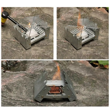 Load image into Gallery viewer, Ultra-Light Folding Pocket Stove – Compact, Durable Outdoor Iron Wood Burner
