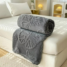 Load image into Gallery viewer, Double Sided Cooling Blanket with Breathable Cold Effect and 3D Butterfly Jacquard Design
