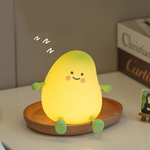 Load image into Gallery viewer, Super Soft Touch-Controlled Multicolor Silicone Pear Night Light
