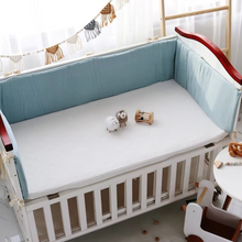 Load image into Gallery viewer, Waffle Cotton Baby Crib Bumper One Piece Washable Anti Collision Cushion for Newborn Nursery Decor
