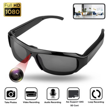 Load image into Gallery viewer, 1080P HD Wearable Sunglasses Camera with Video Recorder for Outdoor Surveillance
