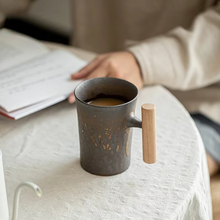 Load image into Gallery viewer, Japanese Vintage Ceramic Coffee Mug with Rustic Glaze
