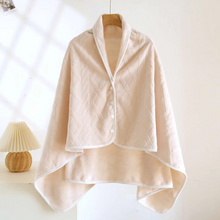 Load image into Gallery viewer, Cozy Thickened Flannel Shawl and Nap Blanket for Shoulder and Neck Warmth
