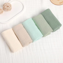 Load image into Gallery viewer, Soft 6-Layer Pure Cotton Baby Washcloth and Burp Cloth Set

