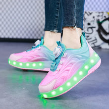 Load image into Gallery viewer, LED Roller Skate Shoes for Kids, Light-Up USB Rechargeable Sneakers
