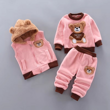 Load image into Gallery viewer, Cozy Cotton Baby Winter Outfit Set, Warm Hooded Sweater and Pants for Boys and Girls
