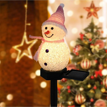 Load image into Gallery viewer, Christmas Solar Snowman Outdoor Decorative Light
