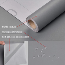 Load image into Gallery viewer, Waterproof Matte Vinyl Wallpaper for Walls and Furniture – White, Grey, Black
