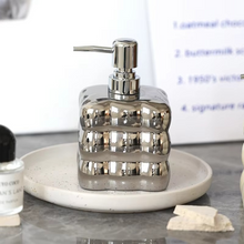 Load image into Gallery viewer, Ceramic Press Pump Dispenser Bottle for Lotion, Soap, Shampoo and Sanitizer

