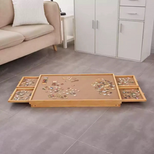 Load image into Gallery viewer, Folding Wooden Puzzle Table with 4 Storage Drawers for Up to 1500 Pieces
