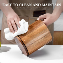 Load image into Gallery viewer, Extra Large Acacia Wood Utensil Holder with 360 Degree Rotating Base
