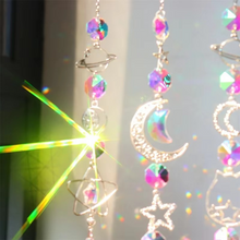 Load image into Gallery viewer, Galaxy Star and Moon Crystal Wind Chime Pendant for Home and Garden Decor
