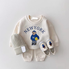 Load image into Gallery viewer, Cozy Bear Pullover and Cotton Jogger Set for Kids
