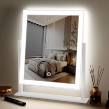 Load image into Gallery viewer, 16 Inch Modern Lighted Makeup Mirror with Smart Touch Control and Adjustable Brightness
