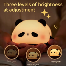 Load image into Gallery viewer, Panda Touch-Activated Silicone LED Nightlight – USB Rechargeable, Syncable Soft Glow Lamp
