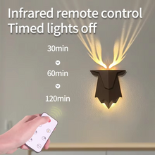 Load image into Gallery viewer, 3D Reindeer Antler Wall Lamp Rechargeable LED Night Light with Remote Control
