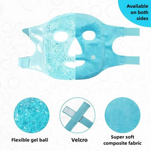 Load image into Gallery viewer, Cold and Hot Therapy Full Face Gel Bead Mask with Eye Compress
