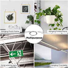 Load image into Gallery viewer, Adjustable Wire Rope Hanging System with Spring Hook and Stainless Steel Cable
