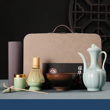 Load image into Gallery viewer, Premium Matcha Tea Essentials Set with Bamboo Tools and Ceramic Bowl
