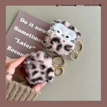 Load image into Gallery viewer, Leopard Plush AirPods Case, Luxury Soft Fur Protective Cover
