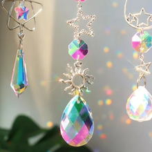 Load image into Gallery viewer, Galaxy Star and Moon Crystal Wind Chime Pendant for Home and Garden Decor
