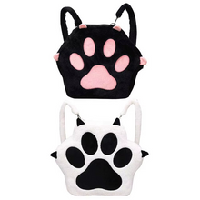 Load image into Gallery viewer, Cat Paw Furry Backpack Purse with Adjustable Straps and Zipper for Women and Girls
