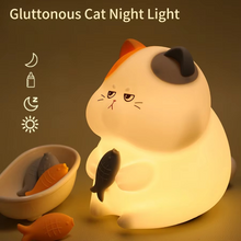 Load image into Gallery viewer, Rechargeable Silicone Cat Night Light - Soft Touch Mood Lamp

