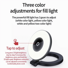 Load image into Gallery viewer, Mini Magnetic Selfie Ring Light, Pocket Clip-On LED Light
