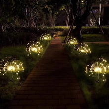 Load image into Gallery viewer, Enchanting Solar LED Fireworks Garden Light - 90/150 LED Waterproof Outdoor String Lamp

