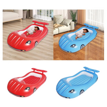 Load image into Gallery viewer, Inflatable Car Design Kids Travel Bed with Soft Flocked Surface
