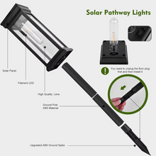 Load image into Gallery viewer, Solar Glow Garden Path Lights – 2 Piece Set
