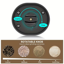 Load image into Gallery viewer, Electric Pepper and Salt Grinder Set with Adjustable Coarseness and LED Light
