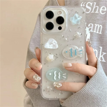 Load image into Gallery viewer, Korean 3D Cloud and Star Soft Shockproof Phone Case
