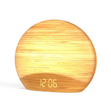 Load image into Gallery viewer, Sunrise Wake-Up Light Alarm Clock with 8 Colors, 26 Sleep Sounds &amp; Wood Grain Design
