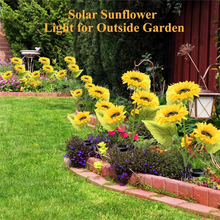 Load image into Gallery viewer, Solar Powered Sunflower Garden Lights for Outdoor Pathways and Landscapes
