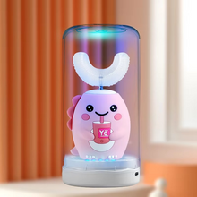 Load image into Gallery viewer, Kid-Friendly U-Shaped Sonic Electric Toothbrush with Blue Light Technology
