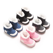 Load image into Gallery viewer, Toddler Girls Winter Sock Shoes with Heart Embroidery, Elastic Ankle Warm Booties
