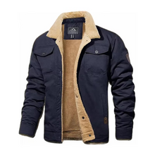 Load image into Gallery viewer, Men’s Retro Plush Jacket - Thick, Windproof, Warm Casual Streetwear
