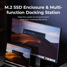 Load image into Gallery viewer, Ultimate USB-C Laptop Docking Station with Integrated SSD Enclosure
