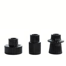 Load image into Gallery viewer, Glass Taper Candle Holder Boho Ribbed Glass Votive for Table Centerpiece and Home Décor
