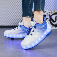 Load image into Gallery viewer, LED Roller Skate Shoes for Kids, Light-Up USB Rechargeable Sneakers

