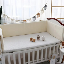 Load image into Gallery viewer, Waffle Cotton Baby Crib Bumper One Piece Washable Anti Collision Cushion for Newborn Nursery Decor

