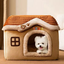 Load image into Gallery viewer, Padded Pet Bed with Raised Edges and Removable Washable Cover for Small to Medium Pets
