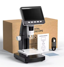 Load image into Gallery viewer, 1000X 4.3" LCD Digital Microscope – 1080P Coin Microscope with 8 LED Lights for Soldering, Repairs, and Inspection
