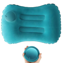 Load image into Gallery viewer, Portable inflatable pillow – ultra-soft travel support for neck &amp; lumbar comfort
